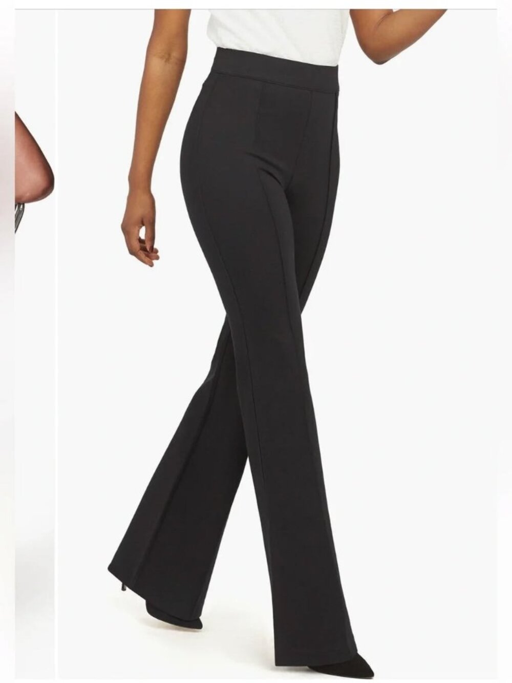 CSPANX Perfect Fit Ponte Flare Wide Leg Pant Black Limited Edition Sz XL